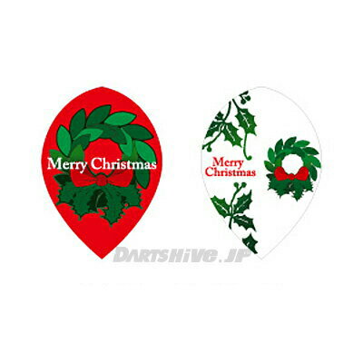 PROフライト indiesシリーズ ＜クリスマス・リース＞ ティアドロップ　(ダーツ フライト プロ Flight C..