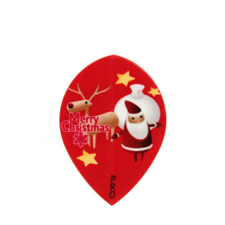 PROフライト indiesシリーズ ＜Wood Santa＞ ティアドロップ　(ダーツ フライト 羽 darts flight クリ..