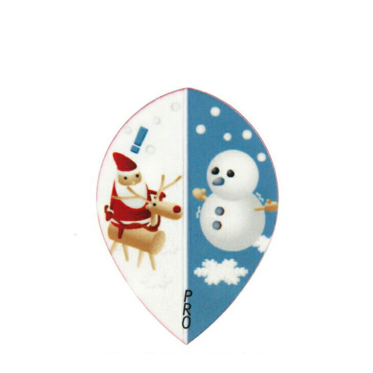 PROフライト indiesシリーズ ＜Kindness Wood Santa＞ ティアドロップ　(ダーツ フライト 羽 darts flight クリスマス サンタ)