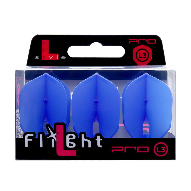 【セール対象商品】L-style(エルスタイル) L-Flight PRO(エルフライト プロ) 無地 シェイプ ブルー　(ダーツ フライト 羽 darts flight)