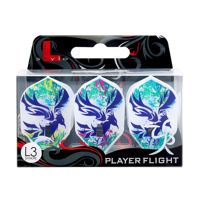 L-style(エルスタイル) L-Flight PRO(エルフライト プロ) 鈴木徹 ver.2 シェイプ ホワイト 鈴木徹選手モデル　(ダーツ フライト darts flight ダーツ 羽)