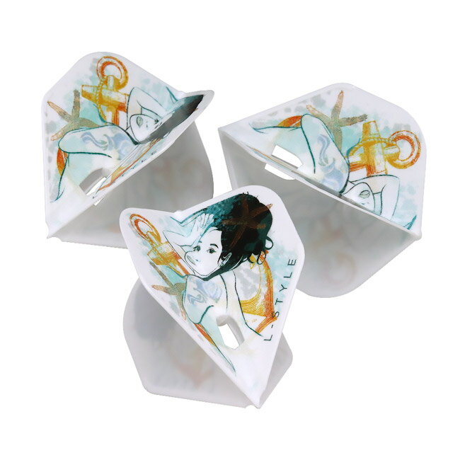 L-style(エルスタイル) L-Flight PRO(エルフライト プロ) L-STYLE Aquarius スタンダード ホワイト　(ダーツ フライト ダーツ 羽 darts flight) 2