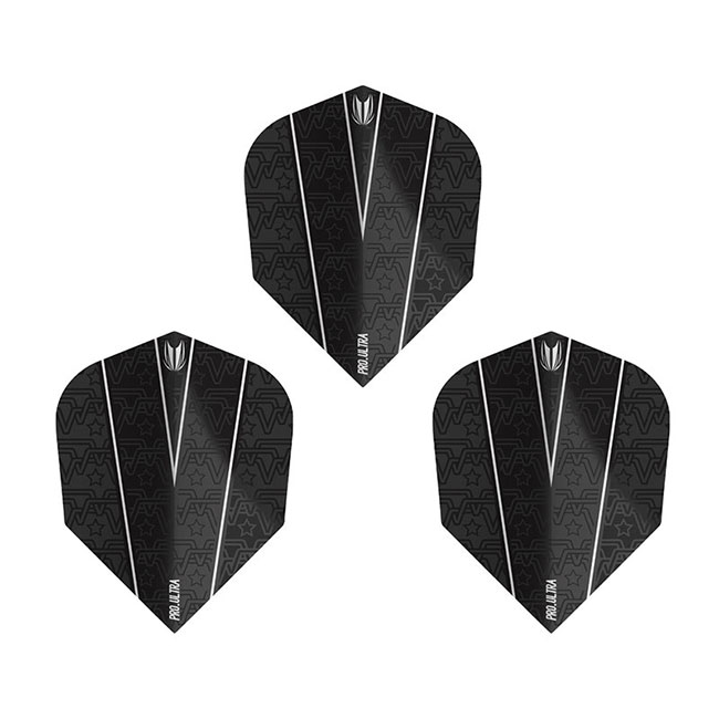 TARGET(ターゲット) VISION ULTRA フライト VOLTAGE BLACK PIXELモデル シェイプ ＜334200＞ ロブ・クロス選手モデル (ダーツ フライト ダーツ 羽 darts flight 黒 ブラック)