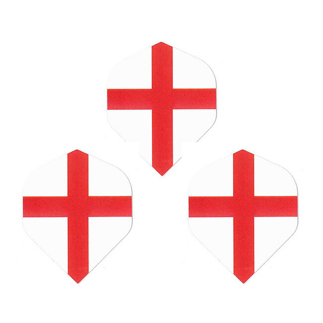 Red Dragon(レッドドラゴン) St George Cross(セント ジョージクロス) Dart Flights 75mic スタンダード ＜3枚入り＞　(ダーツ フライト 羽 darts flight)