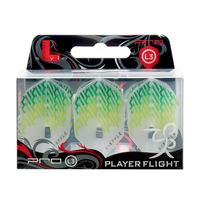 L-style(エルスタイル) L-Flight PRO(エルフライト プロ) Nico Kurz ver.1 シェイプ クリアホワイト ニコ・クルツ選手モデル　(ダーツ フライト)