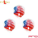 楽天DARTS SHOP Hive （ダーツ　ハイブ）L-style（エルスタイル） L-Flight PRO（エルフライトプロ） USA Flag ver.2 シェイプ クリアホワイト　（ダーツ フライト）