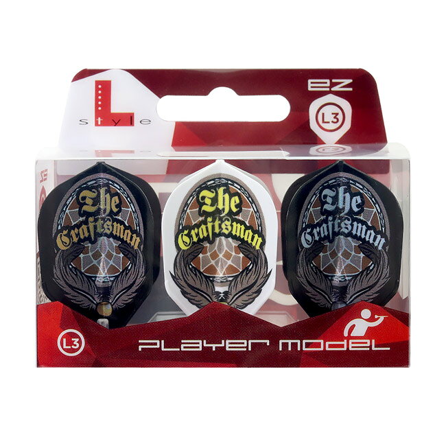 DARTS SHOP Hive (ダーツ ハイブ)のL-style(エルスタイル) L-Flight EZ(エルフライト イージー) 山本信博 ver.1 シェイプ MIX 山本信博選手モデル　(ダーツ フライト)｜アングル3