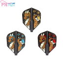 COSMO DARTS(コスモダーツ) Fit Flight(フィットフライト) × Pupo Teng Lieh ver.4 シェイプ Dブラック プポ・テン...