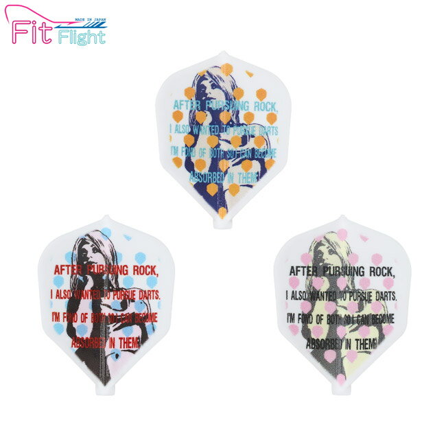 D.CRAFT(ディークラフト) Fit Flight(フィットフライト) ガールズロック シェイプ　(ダーツ フライト)