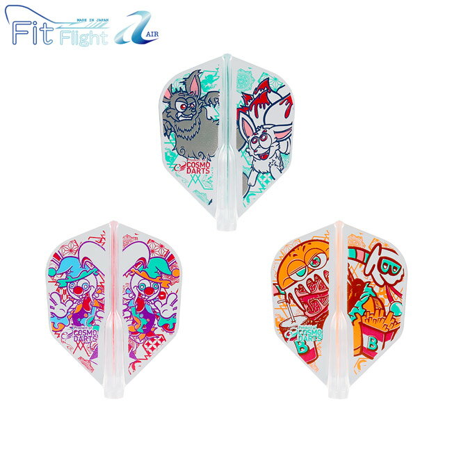 COSMO DARTS(コスモダーツ) Fit Flight【AIR】(フィットフライト エアー) × 馬場善久 ver.3 シェイプ クリア 馬場善久選手モデ...