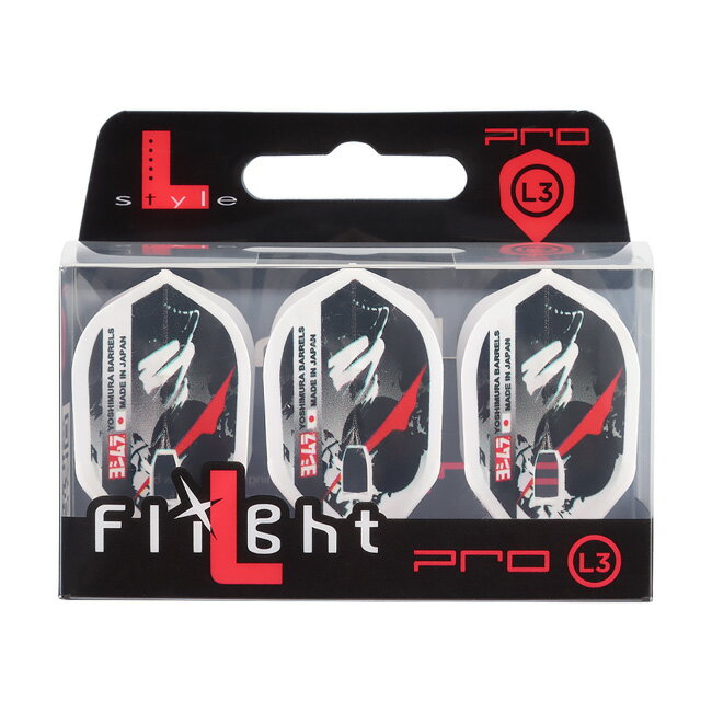 YOSHIMURA BARRELS(ヨシムラバレルズ) L-Flight PRO(エルフライト プロ) 空冷 シェイプ ホワイト　(ダーツ フライト)