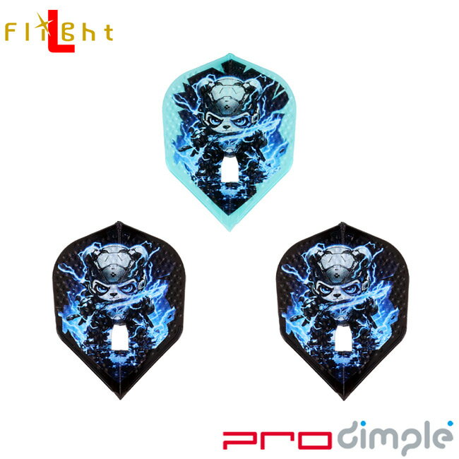 L-style(エルスタイル) L-Flight PRO(エルフライト プロ) ディンプル Xiaochen Zong ver.3 シェイプ MIX ヅォン・シャオツェン選手モデル　(ダーツ フライト 羽 darts flight)