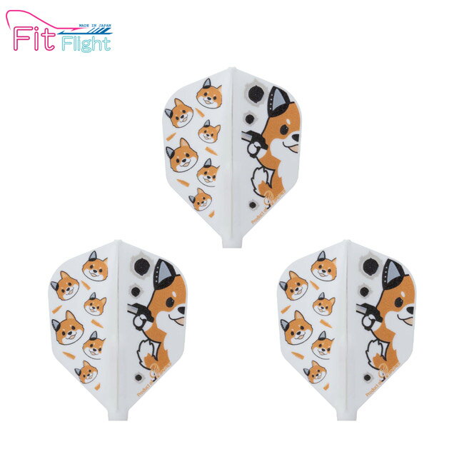 ※ご覧頂いているディスプレイの設定等により、実物と色合いが異なる場合がございます。※この画像はDarts HiVeが作成しており、文章・写真などの複製、無断転載を禁じます。※内容物・商品仕様は予告なく変更となる場合がございます。 ■商品仕様 スペックデータ &nbsp; 形状 内容量 ：シェイプ ：3個 ■商品説明 2026.3.27 発売商品 台湾で活躍する、チュン・ヤオ・ファン選手の記念すべき1作目のフライトが登場！ キュートな柴犬デザインがセッティングに遊び心をプラス。 可愛さの中に個性が光る、注目のプレイヤーモデルです。 ベースフライトはFit FlightとFit Flight AIRをラインナップ。 ■ご注文前に必ずご確認下さい 【仕様・付属品に関して】 ※こちらのフライトをお使い頂くには、専用のシャフト(FIT SHAFT)が必要です。 FIT SHAFT以外のシャフトにはお使い頂けませんので、ご注意ください。 ※一度ロックタイプのシャフトで使用したフライトは、シャフト挿入部が広がるためスピンタイプのシャフトに使用できません。 ※商品ページ掲載の商品仕様や、パッケージ・デザイン・付属品等は、予告無しに変更となる場合がございます。 予め、ご理解・ご了承の上、ご注文下さい。 Chun-Yao Huang