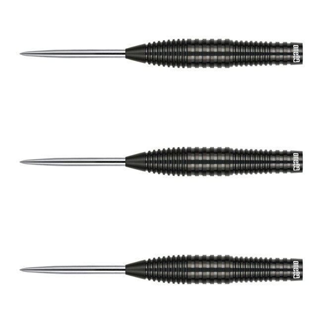 One80 Night Hunter Endurance STEEL 22g　※ご覧頂いているディスプレイの設定等により、実物と色合いが異なる場合がございます。※この画像はDarts HiVeが作成しており、文章・写真などの複製、無断転載を禁じます。※内容物・商品仕様は予告なく変更となる場合がございます。 ■商品仕様 スペックデータ &nbsp; 材質 単体重量 全長 最大径 タイプ ：90%タングステン ：22.0g(ポイント含む) ：47.0mm ：7.8mm ：STEEL 内容物 &nbsp; ・バレル ・シャフト ・フライト ×1set(3個) ×2set(6個) ×1set(3個) ■商品説明 2024.10.26 発売商品 ブラックコーティングでバレル全体を覆い、シンプルなカットのみを施しエントリーモデルとしても最適な「Night Hunter」シリーズ。 「Endurance」は、トルピードバレルにリングカットを施したモデル。 幅の異なる2種類のリングカットが交互に配置されており、指のポジションによって異なるフィーリングになるバレルです。 ■ご注文前に必ずご確認下さい 【仕様・付属品に関して】 ※商品ページ掲載の商品仕様や、パッケージ・デザイン・付属品等は、予告無しに変更となる場合がございます。 予めご理解・ご了承の上ご注文下さい。 20241025NightHunter