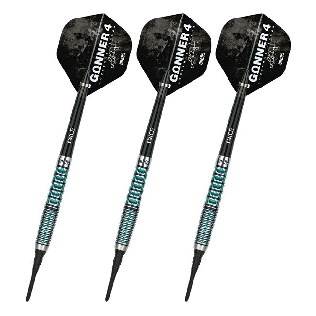 DARTS SHOP Hive (ダーツ ハイブ)のOne80(ワンエイティ) GUNNER(ガンナー) ver.4 2BA 18g Jade&Black ローレンス・イラガン選手モデル (ダーツ バレル ストレートバレル タングステン ダーツセット ダーツ シャフト ダーツ チップ ダーツ フライト ダーツ 矢 羽 darts barrel darts set)｜アングル2