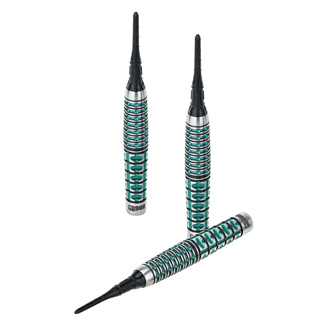 DARTS SHOP Hive (ダーツ ハイブ)のOne80(ワンエイティ) GUNNER(ガンナー) ver.4 2BA 18g Jade&Black ローレンス・イラガン選手モデル (ダーツ バレル ストレートバレル タングステン ダーツセット ダーツ シャフト ダーツ チップ ダーツ フライト ダーツ 矢 羽 darts barrel darts set)｜アングル3