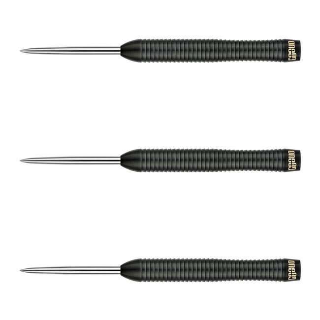 One80 Night Hunter Velocity STEEL 22g　※ご覧頂いているディスプレイの設定等により、実物と色合いが異なる場合がございます。※この画像はDarts HiVeが作成しており、文章・写真などの複製、無断転載を禁じます。※内容物・商品仕様は予告なく変更となる場合がございます。 ■商品仕様 スペックデータ &nbsp; 材質 単体重量 全長 最大径 タイプ ：90%タングステン ：22.0g(ポイント含む) ：51.0mm ：6.7mm ：STEEL 内容物 &nbsp; ・バレル ・シャフト ・フライト ×1set(3個) ×2set(6個) ×1set(3個) ■商品説明 ブラックコーティングでバレル全体を覆い、シンプルなカットのみを施しエントリーモデルとしても最適な「Night Hunter」シリーズ。 「VELOCITY」は全体にシャークカットを施した指掛かりの強目なモデル。 アウトラインはストレートに近いですが、メイングリップ部に緩いくぼみを設けることでグリップ位置が分かりやすい形状に。 スローした際の力も伝わりやすく、スローがぶれにくく狙いの精度を高めてくれます。 弱いカットではグリップに不安を感じる方や初めてストレート形状を使う方などにオススメです。 ■ご注文前に必ずご確認下さい 【仕様・付属品に関して】 ※商品ページ掲載の商品仕様や、パッケージ・デザイン・付属品等は、予告無しに変更となる場合がございます。 予めご理解・ご了承の上ご注文下さい。 20250404NH