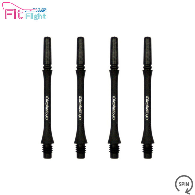 ダーツ シャフト Fit Shaft Carbon スリムスピン Cブラック ＜5＞フィットシャフト カーボン ダーツシャフト Slim Spin Black COSMODARTS コスモ ソフトダーツ フィットフライト ダーツ フライ…