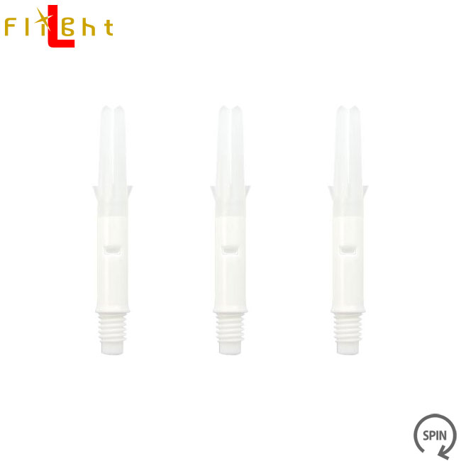 L-Shaft SILENT ストレート ホワイト ＜190＞エルシャフト サイレント Straight White Lシャフト ダーツ シャフト ハウスダーツ