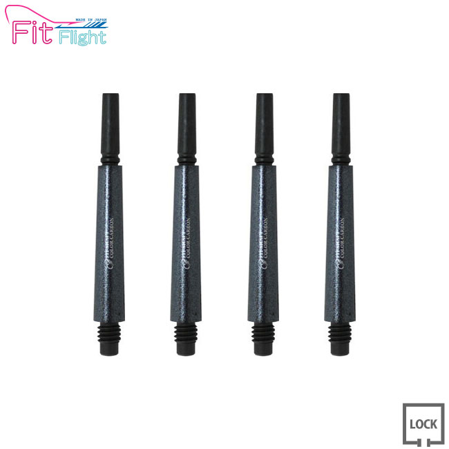 Fit Shaft COLOR Carbon Normal ロックタイプ パールブラック ＜4＞フィットシャフト カラー カーボン ノーマル COSMODARTS コスモ ソフトダーツ フィットフライト