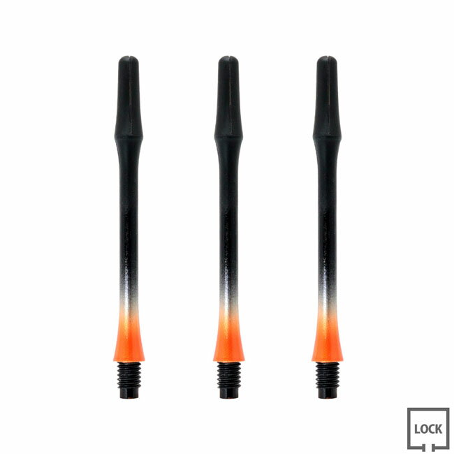 JOKERDRIVER(ジョーカードライバー) 零-ZERO- Gradation SHAFT ＜ブラック 強化タイプ＞ 41.5mm(XXL) ＜オレンジ＞　(ダーツ シャフト darts shaft Black Orange 黒 ゼロシャフト グラデーション プラクティス)