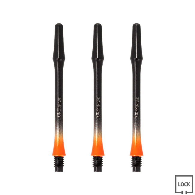 JOKERDRIVER(ジョーカードライバー) 零-ZERO- Gradation SHAFT ＜ブラック 超軽量タイプ＞ 41.5mm(XXL) ＜オレンジ＞　(ダーツ シャフト darts shaft Black Orange 黒 ゼロシャフト グラデーション)