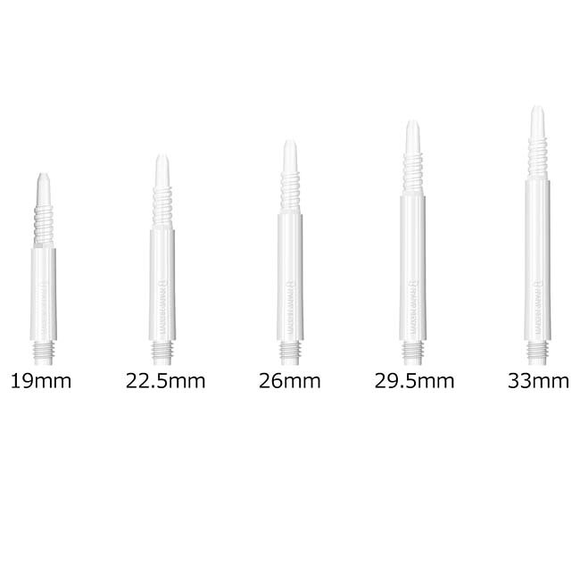DARTS SHOP Hive (ダーツ ハイブ)の8FLIGHT(エイトフライト) シャフト レギュラー FIXED ホワイト　(ダーツ シャフト darts shaft)｜アングル2