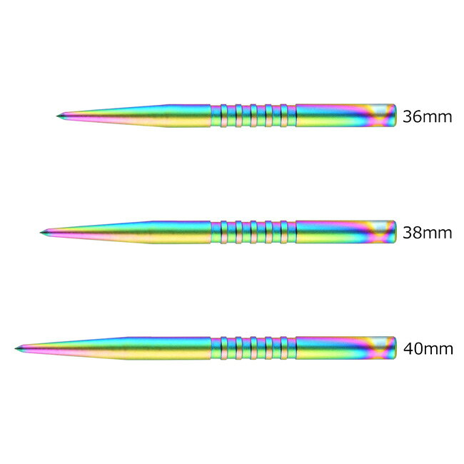DARTS SHOP Hive (ダーツ ハイブ)のOne80(ワンエイティ) Goat Point(ゴートポイント) Grooved レインボー　(ダーツ スティールポイント)｜アングル2
