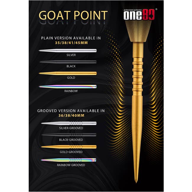 DARTS SHOP Hive (ダーツ ハイブ)のOne80(ワンエイティ) Goat Point(ゴートポイント) Grooved レインボー　(ダーツ スティールポイント)｜アングル3