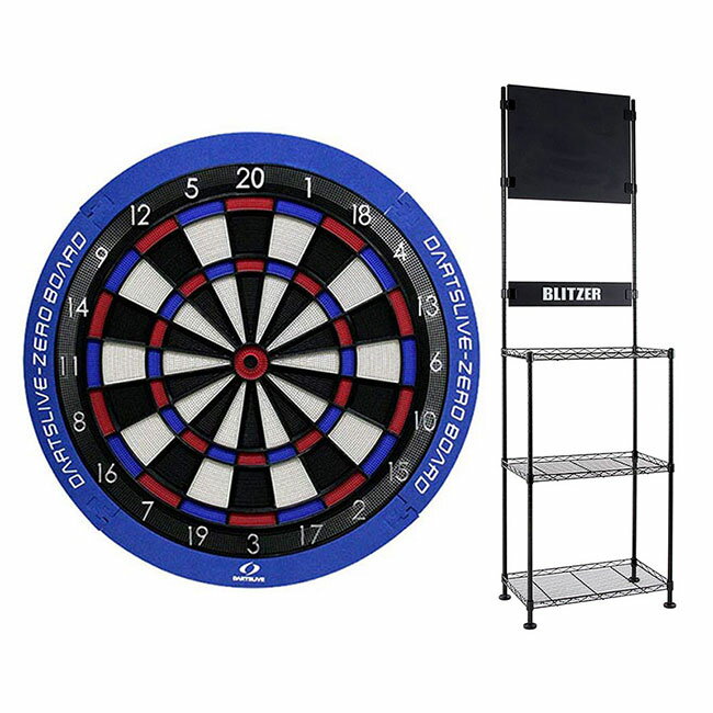 【セット商品】DARTSLIVE Home ダーツライブホーム & BLITZER ダーツ スタンド BSD21-BK & DARTSLIVE3 防炎ラベル付スローマット (ダーツ ボード ダーツセット ソフトダーツボード ダーツライブ)