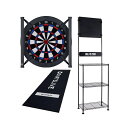 【セット商品】DARTSLIVE Home(ダーツライブホーム) & BLITZER ダーツスタンド BSD21-BK & DARTSLIVE 防炎ラベル付スローマット & DARTSLIVE Home LED LIGHT (ダーツ ボード スタンド)