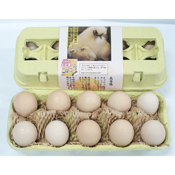 ☆セール中☆純系烏骨鶏の平飼い有精卵10個入 未洗卵・孵化用での発送は楽天市場店では対応しておりません 