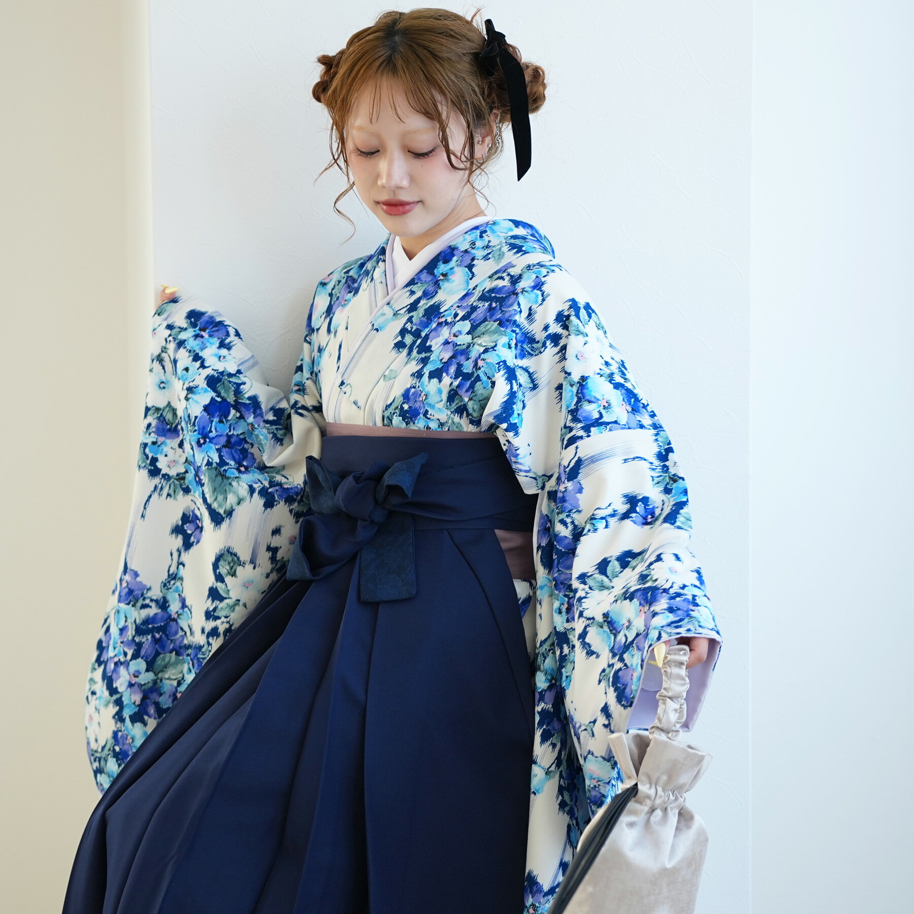 【レンタル】 卒業式 袴 レンタル セット 着物 袴セット レトロ 二...(4)