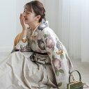 【レンタル】 卒業式 袴 レンタル 17点セット 二尺袖 着物 utatane 袴91cm(身長153 - 158cm) 袴 卒業式 フルセット 花 大学生 レディース ベージュ 格子ベージュにニュアンス椿 二尺袖 着物 はかま フルセット 重ね衿縫い付済 専門学校 謝恩会 足袋プレゼント