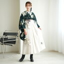 【レンタル】【JAPAN STYLE×中村里砂 袴 17点セット ターコイズの華玉 日本製】 二尺袖着物 はかま フルセット 卒業式 大学生 専門学生 レディース 女性 足袋プレゼント 重ね衿縫い付済 往復送料無料