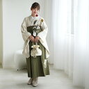 【レンタル】【JAPAN STYLE×中村里砂 袴 17点セット 片身変わり・クリームに菊絵皿 日本製】 二尺袖着物 はかま フルセット 卒業式 大学生 専門学生 レディース 女性 足袋プレゼント 重ね衿縫い付済 往復送料無料