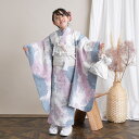 七五三 7歳 女の子 ニュアンスカラー着物+レース造り帯フルセット