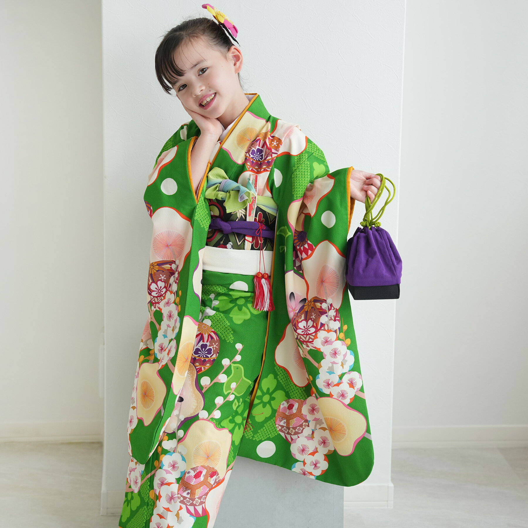 楽天ひよこ商店【レンタル】七五三 7歳 着物 セット 芸艸堂 うんそうどう ブランド 絵羽 祝着 7歳 お祝い着 着物 七五三 お正月 初詣 雛祭り 七歳 レンタル 女の子 女児 女 四つ身 フルセットレンタル 安い レトロ 大正浪漫 モダン かわいい 新品足袋プレゼント