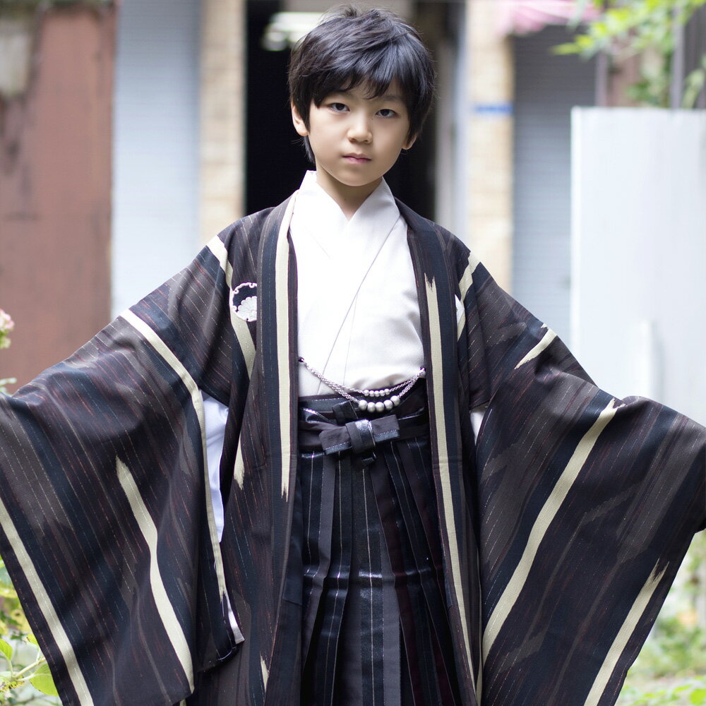 【レンタル】 卒業式 袴 レンタル 小学校 男の子 九重 紋付袴 紋付き ジュニア 女の子 ブランド 着物 袴 9点セット 貸衣装 卒業式 適応身長145〜155cm 古典 モダン レトロ ジュニア 女の子 小学生 ブラウン 茶 ベージュ 黒 男の子 ハーフ成人式