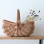 かごバッグ バスケット 収納 バッグ 編み カゴバッグ かごバッグ  茶色 ブラウン 柳 ナチュラル カゴ..