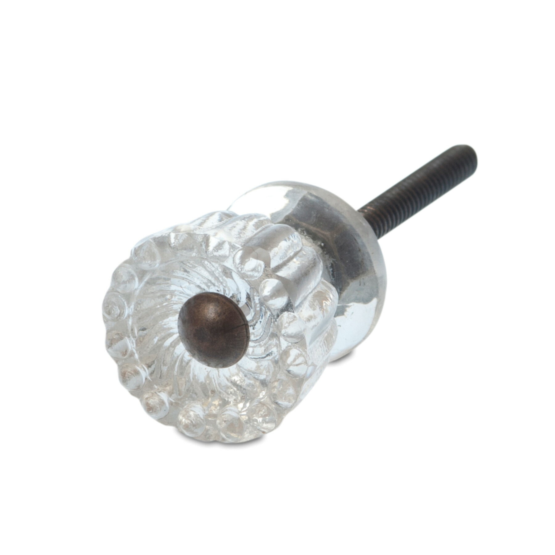 取手 2個セット ガラスノブ 取っ手 つまみ 持ち手 引き出し まる 丸 花 アンティーク風 モチーフ 無地 ..