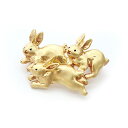 【5個までメール便可能】 パルナートポック レトロモダン系 アクセサリー フリー 和アクセサリー ギフト プレゼント 金色系 うさぎ 女性 ladies 兎 ウサギ 動物 ゴールド 贈り物 誕生日 ぴょんぴょん 国産 Palnart Poc ハンドメイド ピンブローチ おしゃれ 個性的