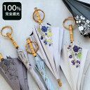 【utatane×Kuovi(クオヴィ) 100%完全遮光日傘 47cmスライドショート長傘 北欧色シャンブレー/果樹園 オーチャード(ORCHARD)ワンポイント リングハンドル】100%遮光 UV遮蔽率99.9%以上 一級遮光 晴雨兼用 軽量 ブラックコーティング【キットA】