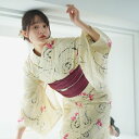 【utatane 綿麻 高級変わり織 浴衣3点セット 先染めベージュ 泳ぐ金魚】 ゆかた 帯 下駄 セット フリーサイズ レトロ 女性 レディース 浴衣 綿麻 先染め ベージュ アイボリー 赤 リネン 大人浴衣 麻混