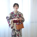 浴衣 3点セット ( 浴衣 帯 下駄 ) 注染 ( 本染め ) utatane フリーサイズ(身長155-165cm) 浴衣 セット 浴衣セット ゆかた 花 レ...