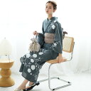 浴衣 絞り セット レディース 3点セット ( 浴衣 帯 下駄 ) utatane フリーサイズ(身長155-165cm) 清江絞り 花 浴衣セット ゆかた グ...