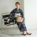 【20%OFF】【utatane×注染工房 日本製小幅生地使用 浴衣3点セット 赤坂紬 ブラック 夢幻の花づくし】 ゆかた 帯 下駄 セット 特選シリーズ 注染...