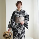 【utatane 高級変わり織 浴衣3点セット 藍色に古典乱菊】ここでしか買えない昭和初期アンティーク復刻版 フリーサイズ 浴衣セット(ゆかた・帯・下駄)ですぐ...