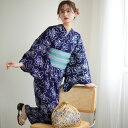 浴衣 セット 【 utatane 有松絞り 浴衣3点セット ( ゆかた・帯・下駄 ) 藍色に隠れる四つ葉 】 特選シリーズ 伝統工芸 国内縫製 手縫い併用希少 ...