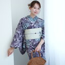 【10%OFF】【utatane 有松絞り 浴衣3点セット 紫と緑の蔓花】特選シリーズ 伝統工芸 国内縫製 手縫い併用希少 一生もの フリーサイズ 浴衣セット(...